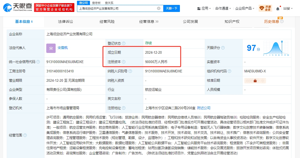 12月18日，廣汽發(fā)布飛行汽車GOVY高域發(fā)布。12月20日，上海低空經(jīng)濟(jì)產(chǎn)業(yè)發(fā)展有限公司成立(圖4)