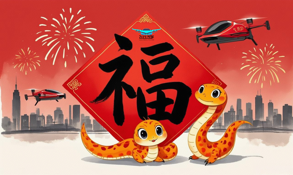 飛行汽車網(wǎng)祝大家2025新年快樂，蛇年大吉！(圖1)