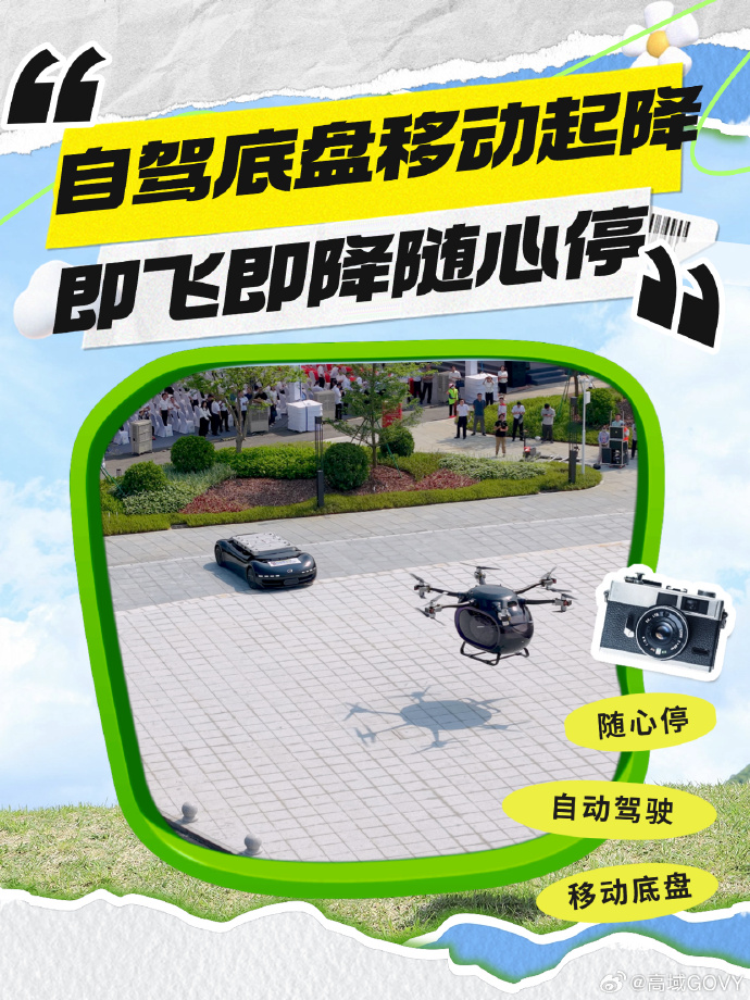 高域GOVY AirCar“陸空分離”飛行汽車，低空游覽盛景，續(xù)航30公里，即飛即降隨心停！(圖4)