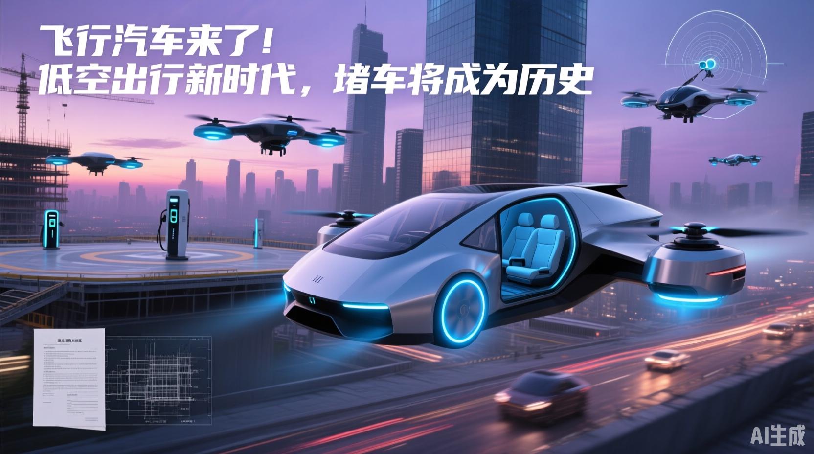飛行汽車(chē)來(lái)了！低空出行新時(shí)代，堵車(chē)將成為歷史